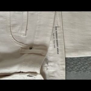 AG The Farrah Skinny Ankle. High rise White.